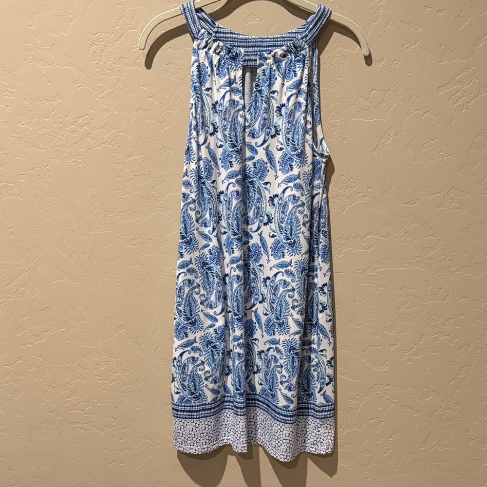 Cabana Life Blue and White Midi Dress
